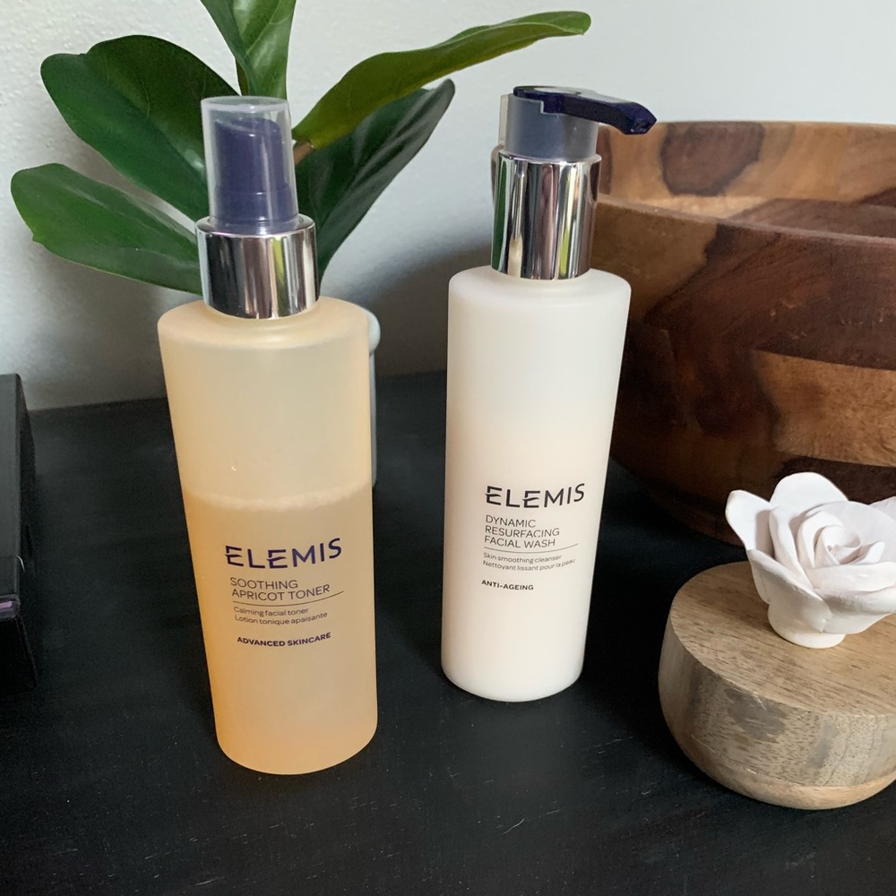 Elemis facial wash and toner